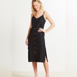 Rails Black Button-Front Midi Dress